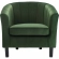 Prospect Arm Chair in Channel Tufted Emerald Velvet
