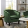 Prospect Arm Chair in Channel Tufted Emerald Velvet