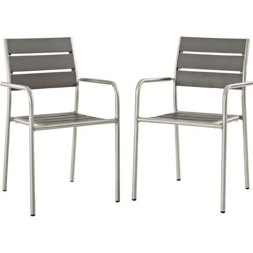 Shore Outdoor Dining Chair in Aluminum (Set of 2)