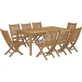 Marina 9 Piece Outdoor Dining Set in Teak