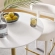 Lippa 28" Bar Table in White on Gold Metal