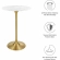 Lippa 28" Bar Table in White Faux Marble on Gold Metal