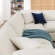 Commix Overstuffed 6 Piece Sectional Sofa in Light Beige Fabric