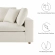 Commix Overstuffed 6 Piece Sectional Sofa in Light Beige Fabric