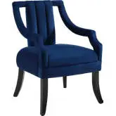 Harken Accent Chair in Navy Blue Velvet