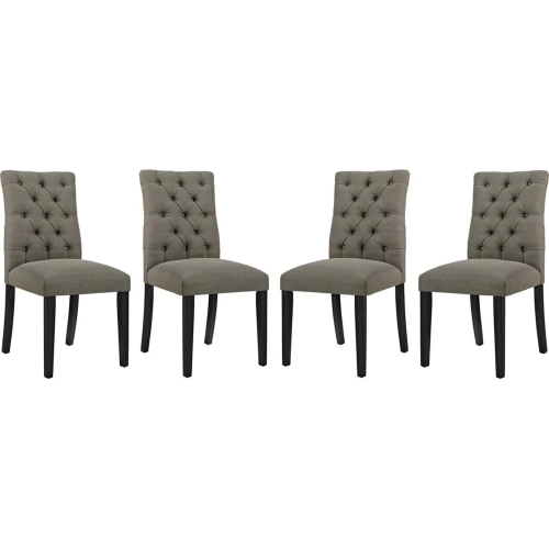 Duchess Dining Chair in Tufted Granite Fabric (Set of 4)