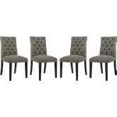 Duchess Dining Chair in Tufted Granite Fabric (Set of 4)