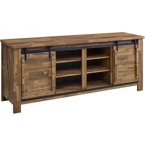 Cheshire 71" Sliding Door TV Stand in Walnut Veneer