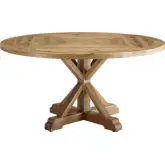 Column 59" Round Dining Table in Old Pine Wood