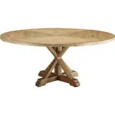 Column 71" Round Dining Table in Old Pine Wood