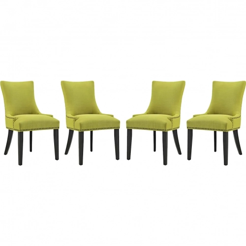 Marquis Dining Chair in Wheatgrass Fabric w/ Nailhead (Set of 4)