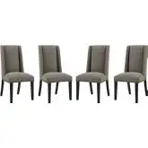 Baron Dining Chair in Granite Fabric w/ Nailhead (Set of 4)