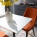 Lippa 24" Square Dining Table in White Wood & Black Metal