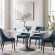 Lippa 60" Dining Table in White Wood & Black Metal