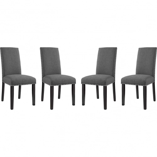 Parcel Dining Chair in Gray Fabric (Set of 4)