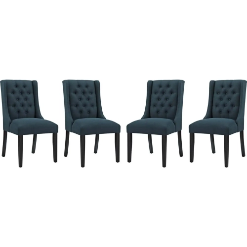 Baronet Dining Chair in Tufted Azure Blue Fabric (Set of 4)