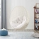 Hide Outdoor Swing Chair in White Poly Rattan & White Sunbrella &reg;