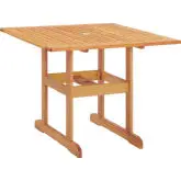 Hatteras Outdoor 36" Square Dining Table in Eucalyptus Wood
