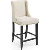 Baron Counter Stool in Beige Fabric