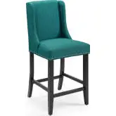 Baron Counter Stool in Teal Blue Fabric