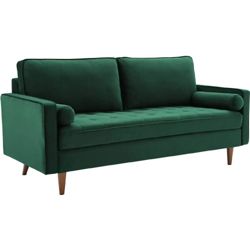 Valour Sofa in Tufted Green Velvet