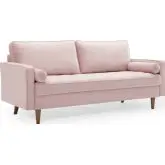 Valour Sofa in Pink Velvet