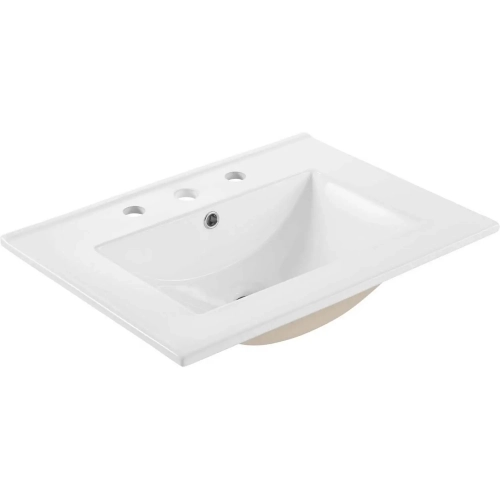 Cayman 24" Bathroom Sink in White Ceramic