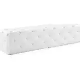 Anthem 72" Entryway Bench in Tufted White Leatherette