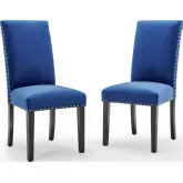 Parcel Dining Chair in Navy Blue Velvet (Set of 2)