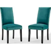 Parcel Dining Chair in Teal Velvet (Set of 2)