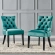 Regent Dining Chair in Tufted Teal Velvet (Set of 2)