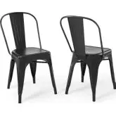 Promenade Bistro Dining Chair in Antique Black Metal (Set of 2)