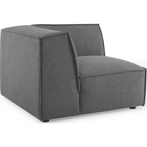 Restore Sectional Sofa Corner Chair in Charcoal Fabric