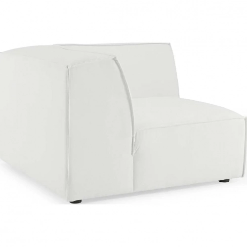 Restore Sectional Sofa Corner Chair in White Fabric