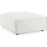 Restore Ottoman in White Fabric