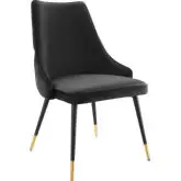 Adorn Dining Chair in Tufted Black Velvet