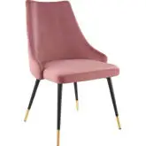 Adorn Dining Chair in Tufted Dusty Rose Velvet