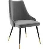 Adorn Dining Chair in Tufted Gray Velvet