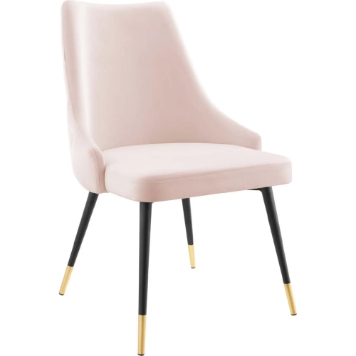 Adorn Dining Chair in Tufted Pink Velvet