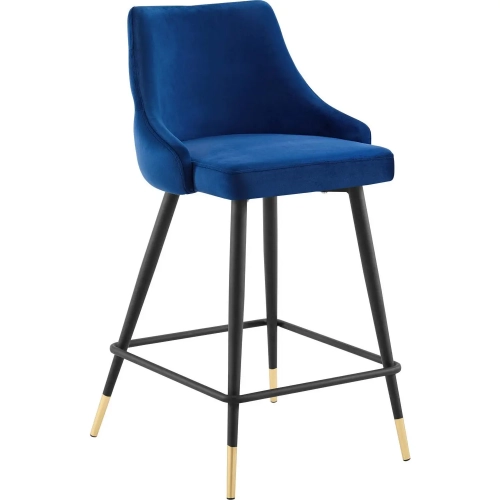 Adorn Counter Stool in Navy Blue Velvet