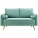 Revive Loveseat in Mint Velvet on Gold Iron Legs