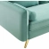 Revive Loveseat in Mint Velvet on Gold Iron Legs