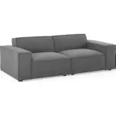 Restore 2 Piece Sectional Sofa in Charcoal Fabric