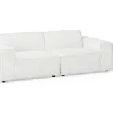 Restore 2 Piece Sectional Sofa in White Fabric