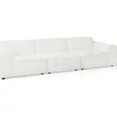 Restore 3 Piece Sectional Sofa in White Fabric