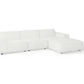 Restore 4 Piece Sectional Sofa in White Fabric