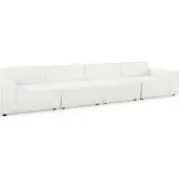 Restore 4 Piece Sectional Sofa in White Fabric