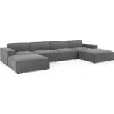 Restore 6 Piece Sectional Sofa in Charcoal Fabric