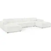 Restore 6 Piece Sectional Sofa in White Fabric