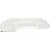 Restore 7 Piece Sectional Sofa in White Fabric